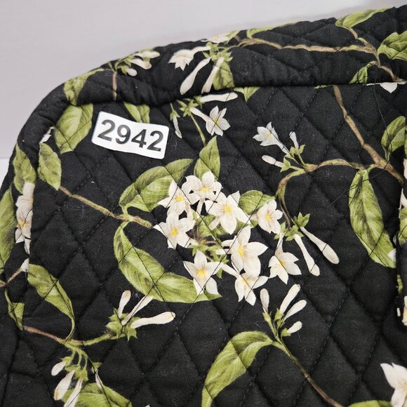 Vera Bradley Garment Bag Jasmine Floral Black White Green Retired 2003 Cottage - Picture 16 of 16